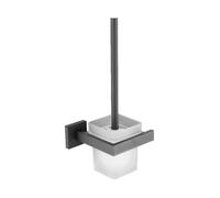 Accessorio per il bagno grigio spazzolato Portasciugamani in metallo color canna di fucile in acciaio inossidabile Porta carta igienica Gancio per accappatoio Portasciugamani Hardware per toilette, s
