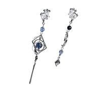 Accessorio per l ' orecchio metallico contemporaneo con pietre scintillanti eleganti orecchini pendenti per studenti con zirconi