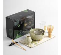 Accessorio per la cerimonia giapponese del Matcha Frusta per Matcha Cucchiaio tradizionale (Chashaku) Cucchiaino da t Porta frusta 1 ciotola da