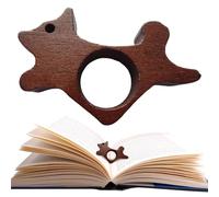 Accessorio per la lettura per mantenere le pagine, segnalibro in legno a forma di cane, per conservare pagine a , per libri, cincillà, criceti, gerbils e gliders, mangiare in gabbia