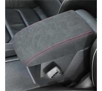 Accessorio per la modifica dell'auto Accessori Interni Auto, Bracciolo Di Controllo Centrale, Copertura Protettiva Per POLO VI 2019-2024(Suede Red thread)
