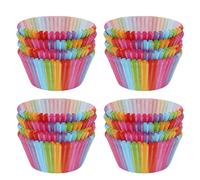 Accessorio per la preparazione di dolci: colori vivaci arcobaleno, versatilità multiuso, pirottini per cupcake di dimensioni standard, monou