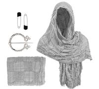 Accessorio Per La Sciarpa Della Sciarpa Terreni Rifiuti Medievali Con Spilla A Scialle Unisex Miscela Miscela Cotone Mantello Medievale Halloween