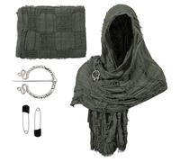 Accessorio Per La Sciarpa Della Sciarpa Terreni Rifiuti Medievali Con Spilla A Scialle Unisex Miscela Miscela Cotone Mantello Medievale Halloween
