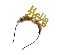Accessorio per la testa del cerchio di Capodanno del 2026 glittera la fascia per capelli per la festa della famiglia Dressingup Festival accessori per capelli per la vigilia dell'anno