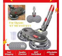 Accessorio per lavapavimenti elettrico per Dyson V7 V8 V10 V11 V15, aspirapolvere e lucidatrice 2-in-1 con doppi motori rotanti, cuscinetti lavabili e serbatoio d'acqua per legno, marmo e piastrelle