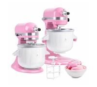 Accessorio per Macchina per Gelato per KitchenAid Stand Mixer - Compatibile con i Modelli 4.5QT, 5QT & 6QT Tilt-Head e Bowl-Lift - Ciotola da 1,9L per Gelato, Sorbetto, Gelato e Yogurt Congelato