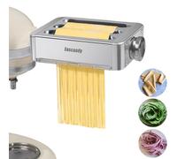Accessorio per macchina per la pasta interamente in metallo per KitchenAid, accessorio per pasta 3 in 1 per planetaria KitchenAid, accessorio per sfogliatrice per pasta fresca regolabile a 8 velocità.
