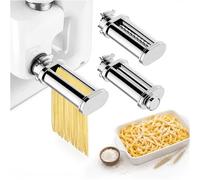 Accessorio per Pasta per Impastatrice Planetaria per Bosch MUM4 & MUM5 3 Pezzi - Rullo per Pasta, Taglia Spaghetti & Taglia Fettuccine - 8 Spessori Regolabili - Accessori Mixer per Bosch di MMOBIEL