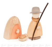 Accessorio per Presepe Sacra Famiglia Smaltato (3) Altezza = 9,5cm Neu
