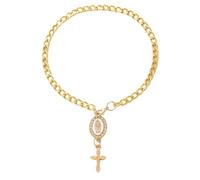 Accessorio per rosario del volante, croce per specchietto retrovisore, rosario per appendere lo specchio dell'auto, fascino del volante, accessori per la vista posteriore a croce, Rosario para Carros