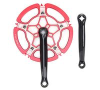 Accessorio per ruota dentata a velocità singola 47T in lega di alluminio per guarnitura per bici BCD130mm (Rosso)