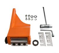 Accessorio per scortecciatrice per motosega per rimozione della corteccia su tronchi di legno duro e conifere in ambienti professionali di silvicoltura e fresatura