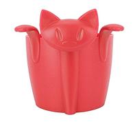 Accessorio per set da tè con filtro per filtro da colino per infusore di tè in silicone a forma di gatto sveglio pratico pratico per ufficio a casa(Rosso)