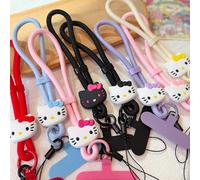 Accessorio per telefono con ciondolo a forma di Hello Kitty Macaron, regolabile, a forma di braccialetto o portachiavi universale, compatibile con Android e la maggior parte degli smartphone, regalo p