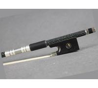 Accessorio Per Violini Arco Professionale Di Alto Livello, 1 Pezzo Di Arco Per Violino In Fibra Di Carbonio A Quadri Intrecciati Di Dimensioni 4/4 Rana In Ebano Con Motivo