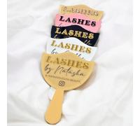 Accessorio Personalizzato For Tecnico Delle Ciglia, Social Media Con Specchio Portatile, Paletta For Extension Ciglia, Decorazione For La Stanza Delle Ciglia, Segnaletica Estetica(Natural)