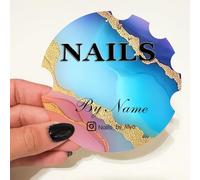 Accessorio Personalizzato Per Foto Delle Unghie, Disco Acrilico 3D Nails Con Testi Personalizzati, Accessorio Per Onicotecnici Per Social Media E Promozione Commerciale(Color 6)