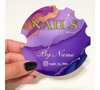 Accessorio Personalizzato Per Foto Delle Unghie, Disco Acrilico 3D Nails Con Testi Personalizzati, Accessorio Per Onicotecnici Per Social Media E Promozione Commerciale(Color 1)
