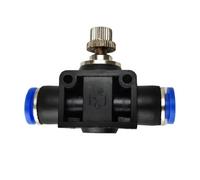 Accessorio pneumatico tipo LSA da 4, 6, 8, 10 e 12 mm, attacco rapido, valvola di regolazione della pressione e velocità dell'aria, 10 pezzi (LSA4)