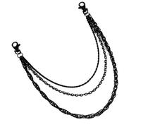 Accessorio portachiavi vintage look antico nero catena ornamento per gli uomini stile quotidiano e tempo libero catena decorazione fresca, Misura unica, come descritto, come descritto