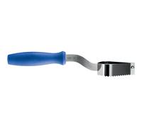 Accessorio professionale impiegato per la rimozione delle squame del pesce in acciaio cm 23 e colore Blu manico in ergonomico blu