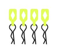 Accessorio Ricambio RC per Arrma per Kraton per Axial per SCX10 per Traxxas per Trx4 per Tamiya 1/8 1/10 4 Pezzi Corpo Clip di Fermo Shell Fibbia Fissa Blocco RC Auto Parti di Aggiornamento(Yellow)