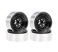Accessorio Ricambio RC Per Axial SCX24 Per TRX4M Per RedCat Per Ascent-18 AX24 1/24 1/18 RC Auto Parti Aggiornamento CNC 1.3 Pollici Beadlock Cerchioni Hub Pneumatici(Black)