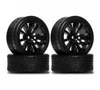 Accessorio Ricambio RC Per HPI Per KYOSHO Per Tamiya WRC Per TT02 XV01 1/10 4PCS Mozzo Ruota Drift Pneumatici RC Auto Modifica Parti Di Aggiornamento(Black)