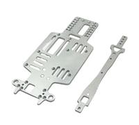 Accessorio Ricambio RC Per Mini-Q 1/28 Rc Parti Aggiornamento Per Auto 2 Pezzi Piastra Base In Metallo Multi Per Passo Lastra Decorativa Ricambio Secondo Piano(Silver)