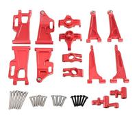 Accessorio Ricambio RC Per Mjx 14210 14209 H14BM Per Hyper Go Sterzo Tazza Superiore Inferiore Set Braccio Ammortizzatore Torre Staffa Corpo Post Metallo RC Auto Parti(Red)