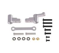 Accessorio Ricambio RC Per MJX Per Hyper Go 14301 14302 14303 1/14 Componente Dello Sterzo Aggiornato In Metallo Migliorato Con Spazio Per La Colonna RC Car(Silver)