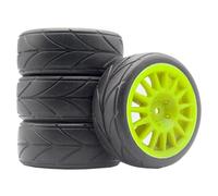 Accessorio Ricambio RC Per Tamiya XV01 XV02 Per TT01 TT02 PTG-2 Per Hyundai I20 94123 1/10 RC Parti Di Automobili Gomma Della Rotella Pneumatico WRC Per Rally Per Le Corse(Green,6083)