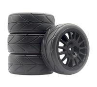 Accessorio Ricambio RC Per Tamiya XV01 XV02 Per TT01 TT02 PTG-2 Per Hyundai I20 94123 1/10 RC Parti Di Automobili Gomma Della Rotella Pneumatico WRC Per Rally Per Le Corse(Black,6081)