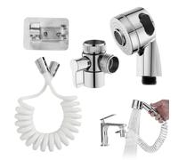 Accessorio Spray per Rubinetto | Set Testina Doccia con Tubo per Lavello Bagno | Adattatore Doccia con Doppia Funzione per Igiene Personale e Pulizia Casa | Ideale per Lavaggio Capelli, Utensili e