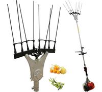 Accessorio Testa Abbacchiatore per Decespugliatore a Scoppio Diametro 26mm 9 Denti 8 Punte in Fibra di Carbonio Scuotiolive Scuoti Olive Pettine Scuotitore Sbattitore Area di lavoro da 470mm