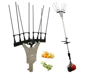 Accessorio Testa Abbacchiatore per Decespugliatore a Scoppio Diametro 26mm 9 Denti 8 Punte in Fibra di Carbonio Scuotiolive Scuoti Olive Pettine Scuotitore Sbattitore Area di lavoro da 470mm