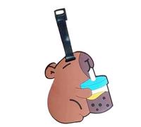 Accessorio unico per borsa a forma di animale, comodo e portatile, etichetta in PVC, abbellimento identificativo per bagagli per uso quotidiano