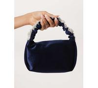 Accessorize - Borsa a mano blu navy con manico di strass No Size