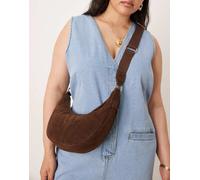 Accessorize - Borsa a tracolla in pelle scamosciata marrone No Size