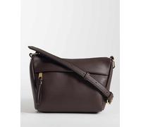 Accessorize - Borsa a tracolla morbida marrone con zip No Size