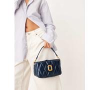 Accessorize - Borsa a tracolla trapuntata spessa color blu navy con fibbia No Size