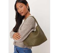 Accessorize - Borsa da spalla intrecciata verde oliva No Size