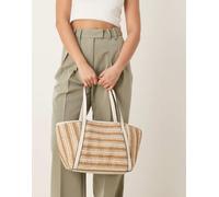 Accessorize - Borsa da spalla neutra mista intrecciata-Neutro No Size