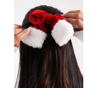Accessorize - Clip per capelli a fiocco stile Babbo Natale rosso No Size