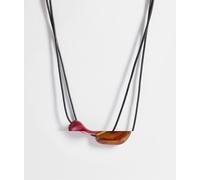 Accessorize - Confezione da 2 collane in corda marrone con ciottoli No Size