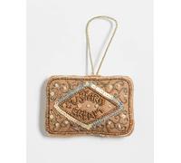 Accessorize - Decorazione per l'albero di Natale beige a forma di biscotto alla crema-Neutro No Size