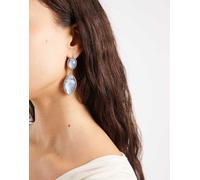 Accessorize - Elipse - Orecchini pendenti con due pietre blu No Size