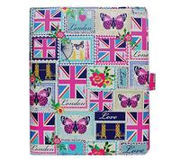 Accessorize Fashion iPad Universale Love London-Custodia a Libro con Supporto Integrato per iPad 2/3/4, Apple iPad Air/Air 2