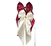 Accessorize Kingdom Confezione da 2 fermagli per fiocchi da donna, in raso di lusso, per ragazze, accessori carini per ragazze